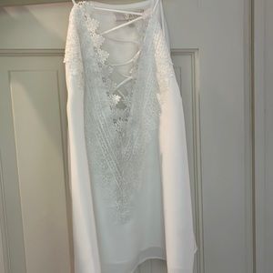 White Tank Top with V Neck